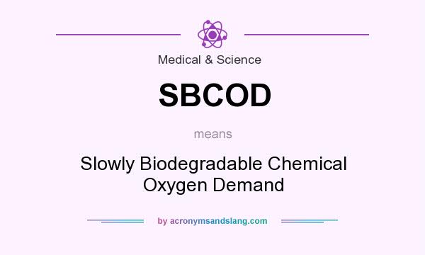 What does SBCOD mean? It stands for Slowly Biodegradable Chemical Oxygen Demand