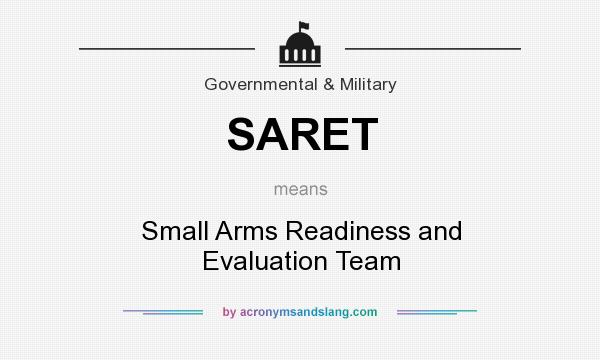 What does SARET mean? It stands for Small Arms Readiness and Evaluation Team
