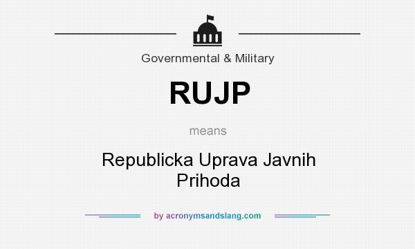 What does RUJP mean? It stands for Republicka Uprava Javnih Prihoda