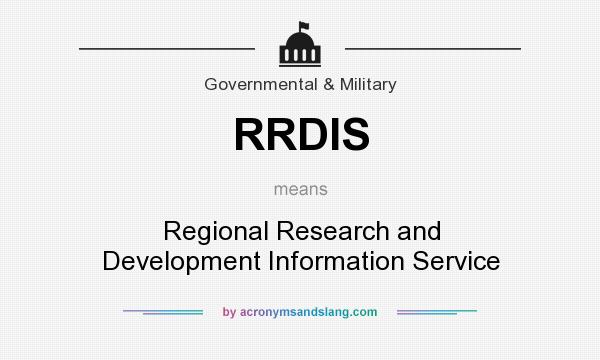 What does RRDIS mean? It stands for Regional Research and Development Information Service