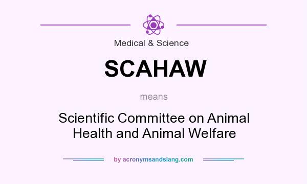 What does SCAHAW mean? It stands for Scientific Committee on Animal Health and Animal Welfare