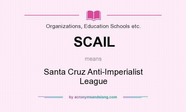 What does SCAIL mean? It stands for Santa Cruz Anti-Imperialist League