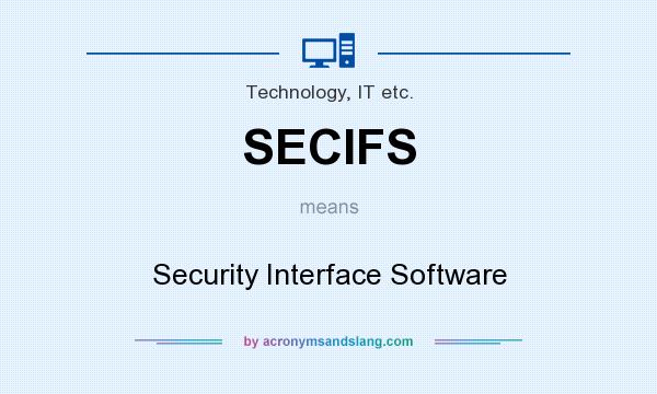 What does SECIFS mean? It stands for Security Interface Software