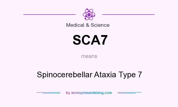 What does SCA7 mean? It stands for Spinocerebellar Ataxia Type 7