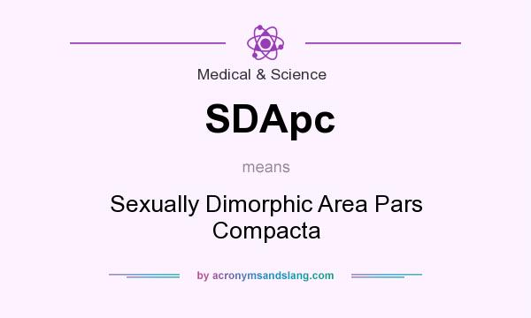 What does SDApc mean? It stands for Sexually Dimorphic Area Pars Compacta