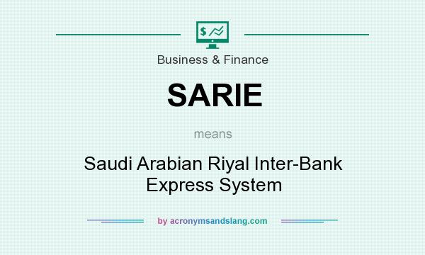 What does SARIE mean? It stands for Saudi Arabian Riyal Inter-Bank Express System