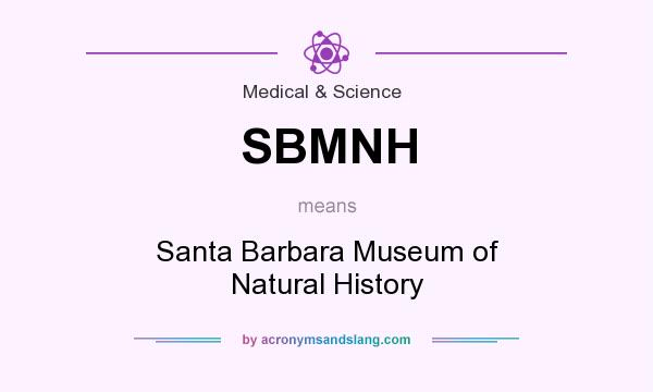 What does SBMNH mean? It stands for Santa Barbara Museum of Natural History