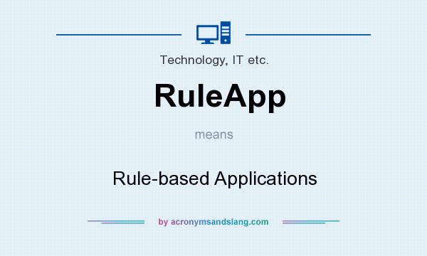 What does RuleApp mean? It stands for Rule-based Applications