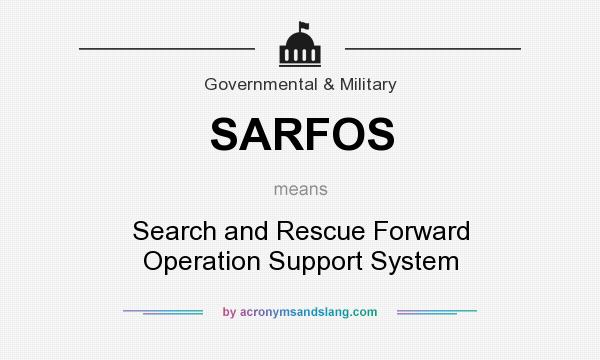 What does SARFOS mean? It stands for Search and Rescue Forward Operation Support System