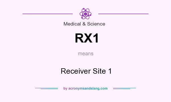 What does RX1 mean? It stands for Receiver Site 1
