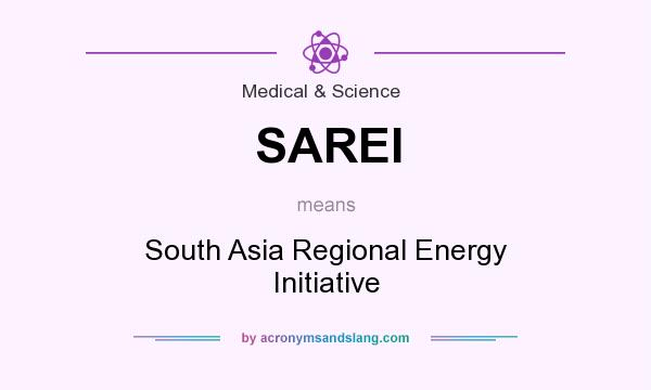 What does SAREI mean? It stands for South Asia Regional Energy Initiative