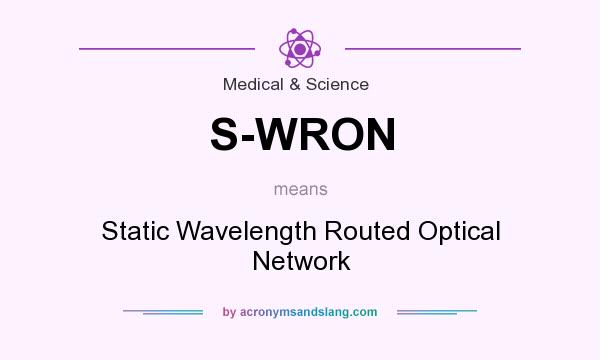 What does S-WRON mean? It stands for Static Wavelength Routed Optical Network