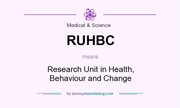 What does RUHBC mean? It stands for Research Unit in Health, Behaviour and Change