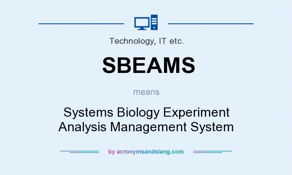 What does SBEAMS mean? It stands for Systems Biology Experiment Analysis Management System