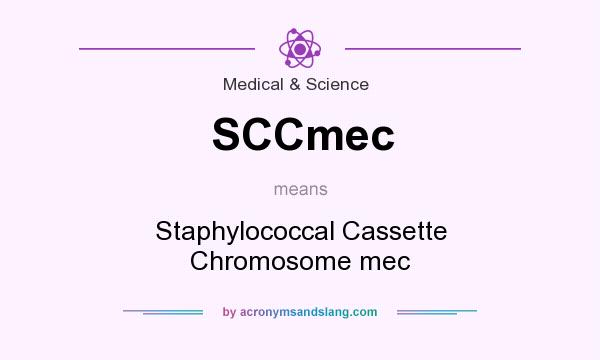 What does SCCmec mean? It stands for Staphylococcal Cassette Chromosome mec