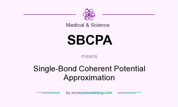 What does SBCPA mean? It stands for Single-Bond Coherent Potential Approximation