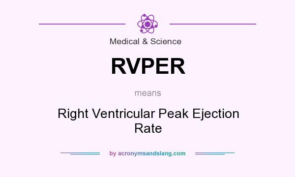 What does RVPER mean? It stands for Right Ventricular Peak Ejection Rate