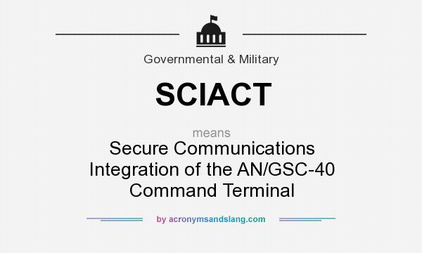 What does SCIACT mean? It stands for Secure Communications Integration of the AN/GSC-40 Command Terminal