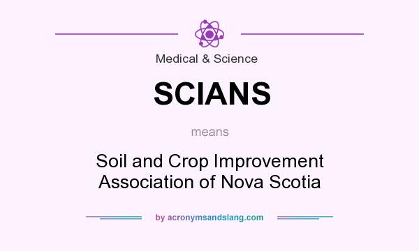 What does SCIANS mean? It stands for Soil and Crop Improvement Association of Nova Scotia