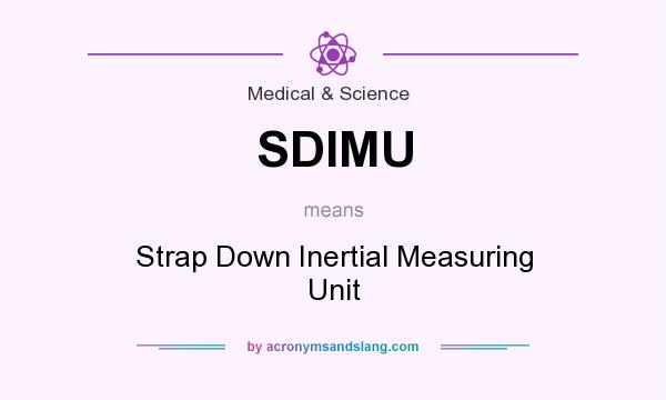 What does SDIMU mean? It stands for Strap Down Inertial Measuring Unit