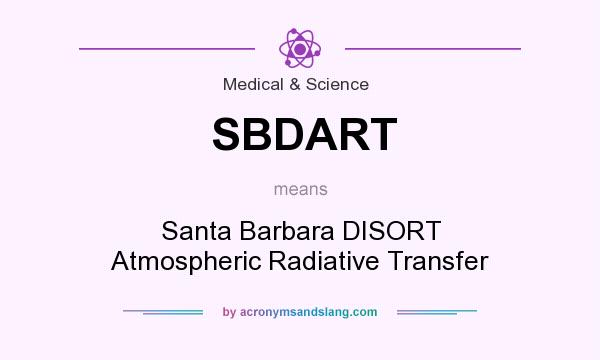 What does SBDART mean? It stands for Santa Barbara DISORT Atmospheric Radiative Transfer