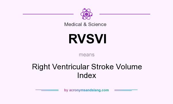 What does RVSVI mean? It stands for Right Ventricular Stroke Volume Index