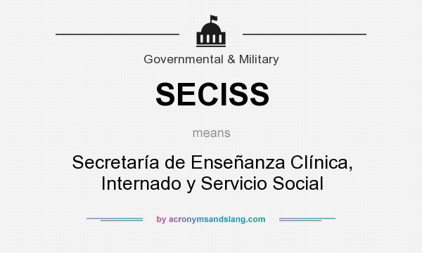 What does SECISS mean? It stands for Secretaría de Enseñanza Clínica, Internado y Servicio Social
