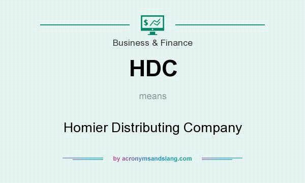 What does HDC mean? It stands for Homier Distributing Company