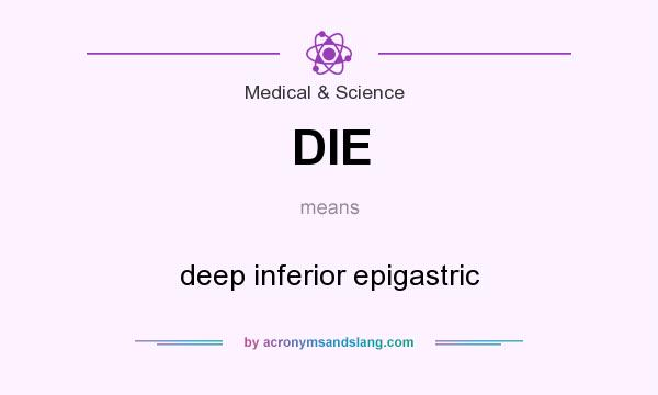 What does DIE mean? It stands for deep inferior epigastric