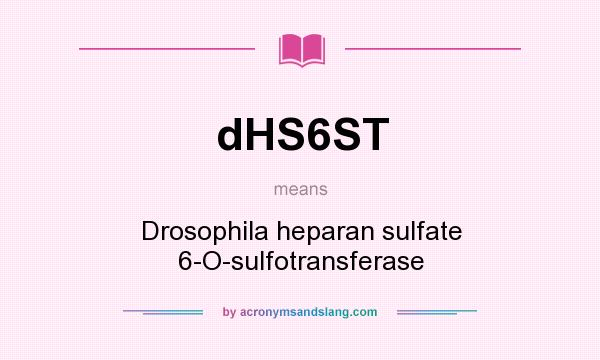 What does dHS6ST mean? It stands for Drosophila heparan sulfate 6-O-sulfotransferase
