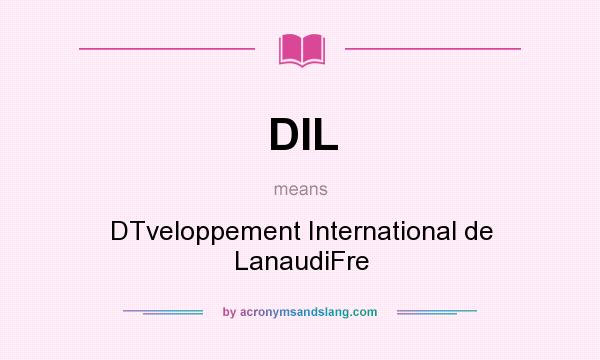 What does DIL mean? It stands for DTveloppement International de LanaudiFre