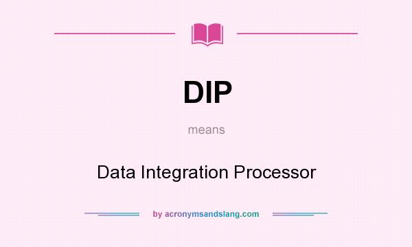 What does DIP mean? It stands for Data Integration Processor