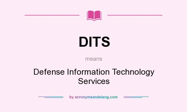 What does DITS mean? It stands for Defense Information Technology Services