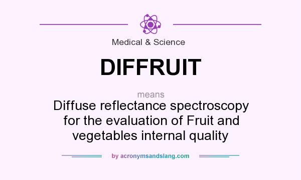 What does DIFFRUIT mean? It stands for Diffuse reflectance spectroscopy for the evaluation of Fruit and vegetables internal quality