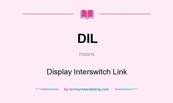 What does DIL mean? It stands for Display Interswitch Link