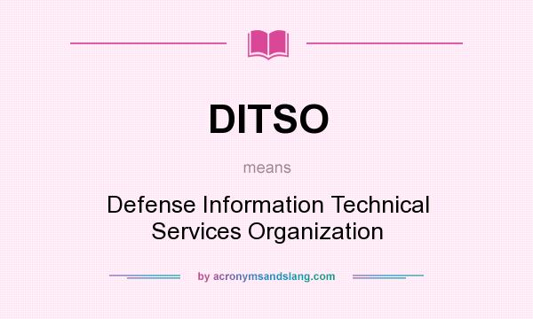 What does DITSO mean? It stands for Defense Information Technical Services Organization