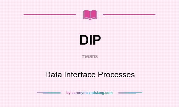 What does DIP mean? It stands for Data Interface Processes