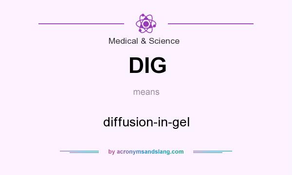 What does DIG mean? It stands for diffusion-in-gel