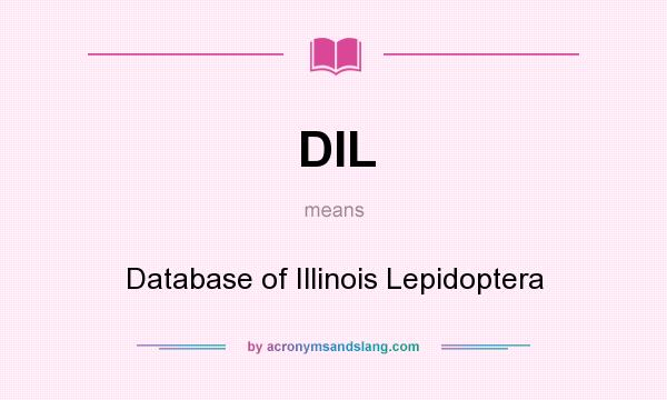 What does DIL mean? It stands for Database of Illinois Lepidoptera