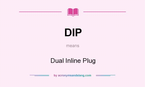 What does DIP mean? It stands for Dual Inline Plug