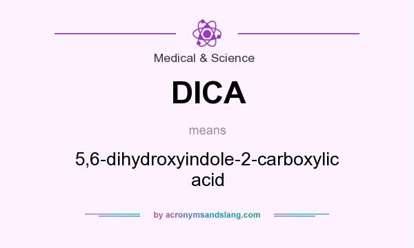 What does DICA mean? It stands for 5,6-dihydroxyindole-2-carboxylic acid