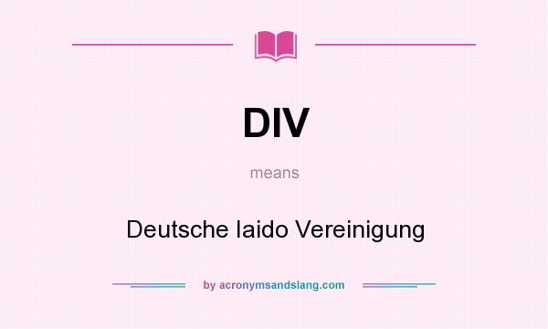 What does DIV mean? It stands for Deutsche Iaido Vereinigung