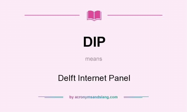 What does DIP mean? It stands for Delft Internet Panel