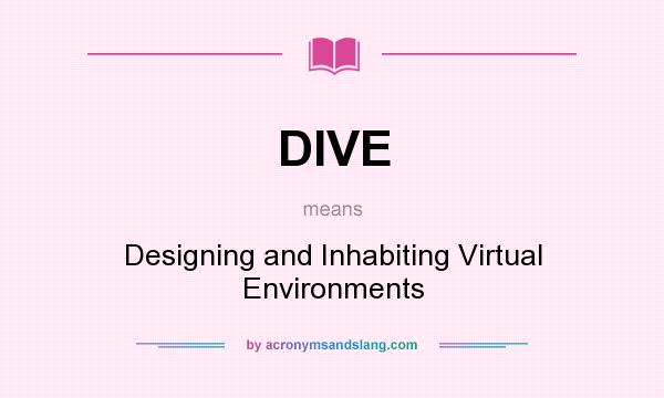 What does DIVE mean? It stands for Designing and Inhabiting Virtual Environments