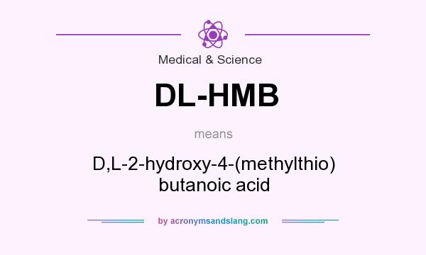 What does DL-HMB mean? It stands for D,L-2-hydroxy-4-(methylthio) butanoic acid