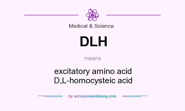 What does DLH mean? It stands for excitatory amino acid D,L-homocysteic acid