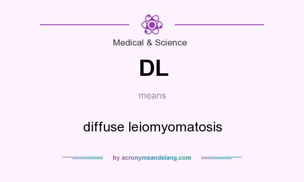 What does DL mean? It stands for diffuse leiomyomatosis