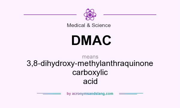 What does DMAC mean? It stands for 3,8-dihydroxy-methylanthraquinone carboxylic acid