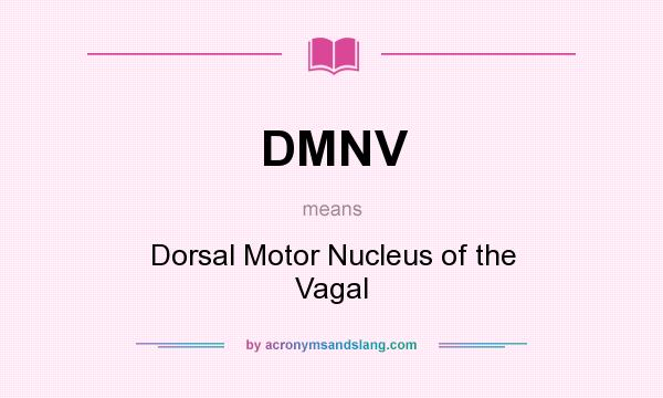 What does DMNV mean? It stands for Dorsal Motor Nucleus of the Vagal