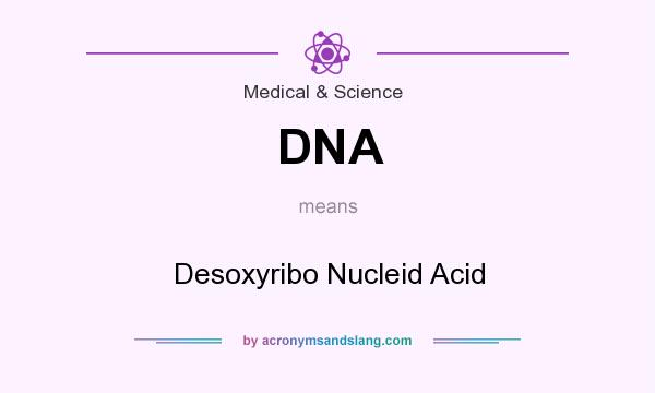 What does DNA mean? It stands for Desoxyribo Nucleid Acid